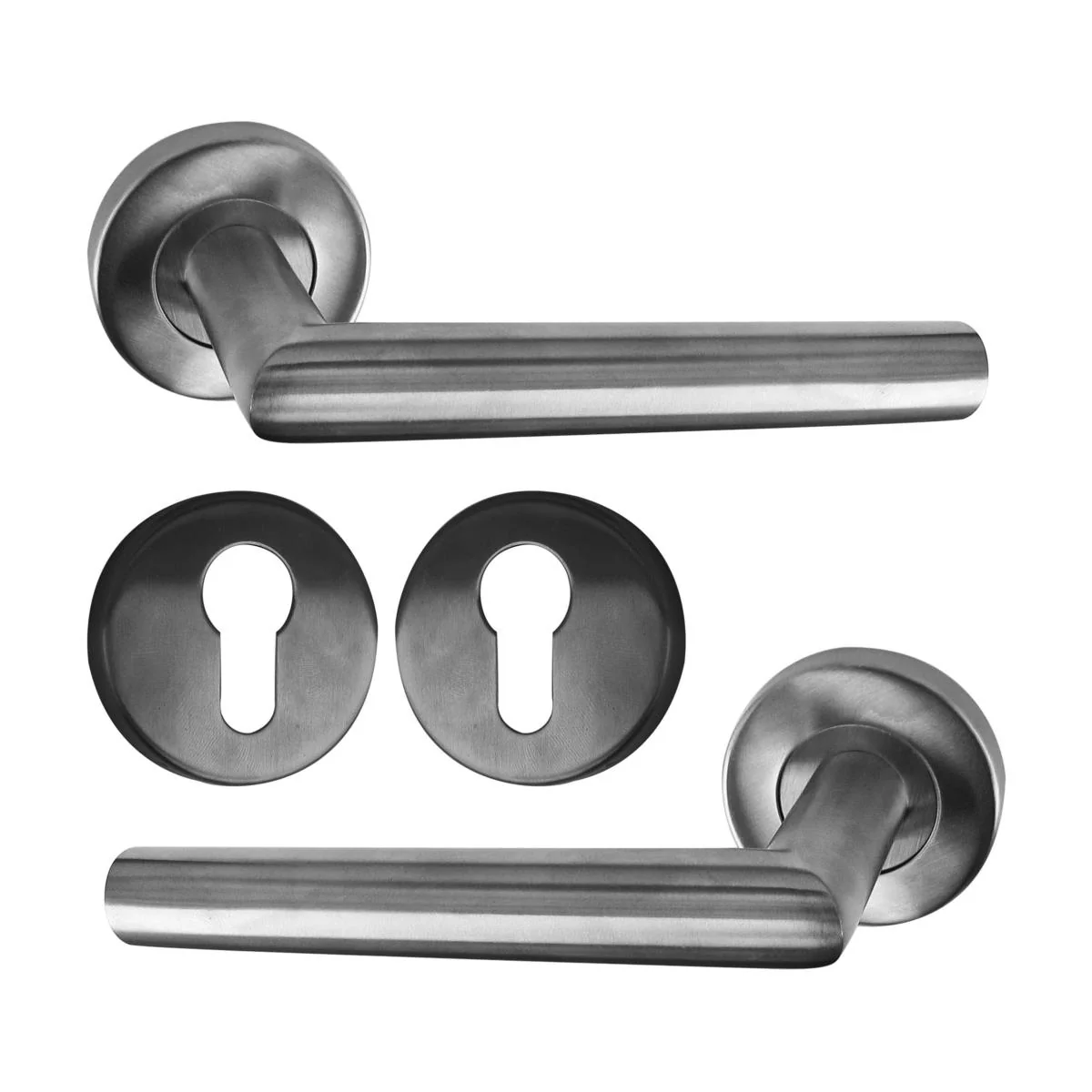 Door handle with plate, pair AISI 304, K320 - Image 2