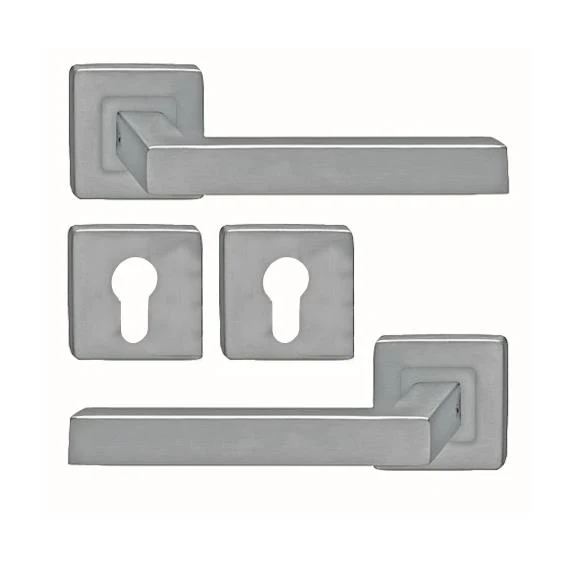 Door handle with plate, pair AISI 304, K320 - Image 2