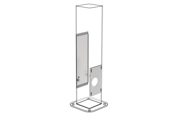 Flange for mounting the NKSL400 drive on a post.