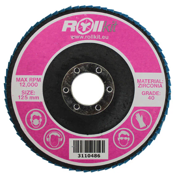Flap grinding discs for stainless steel, D125, d22,2, t7,25 mm, P - Image 6