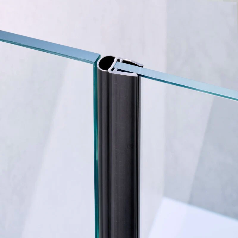 Floor glass door seal. BLACK - Image 2