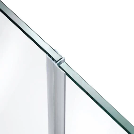 Floor "h" clip seal strip for glass door black - Image 2
