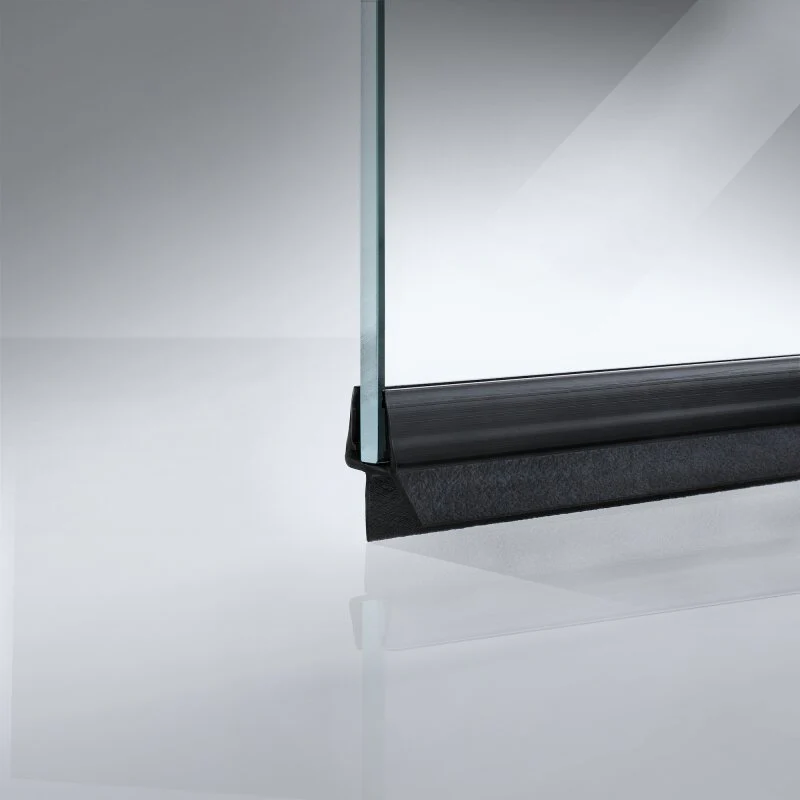 Floor "h" seal strip for glass door black - Image 2