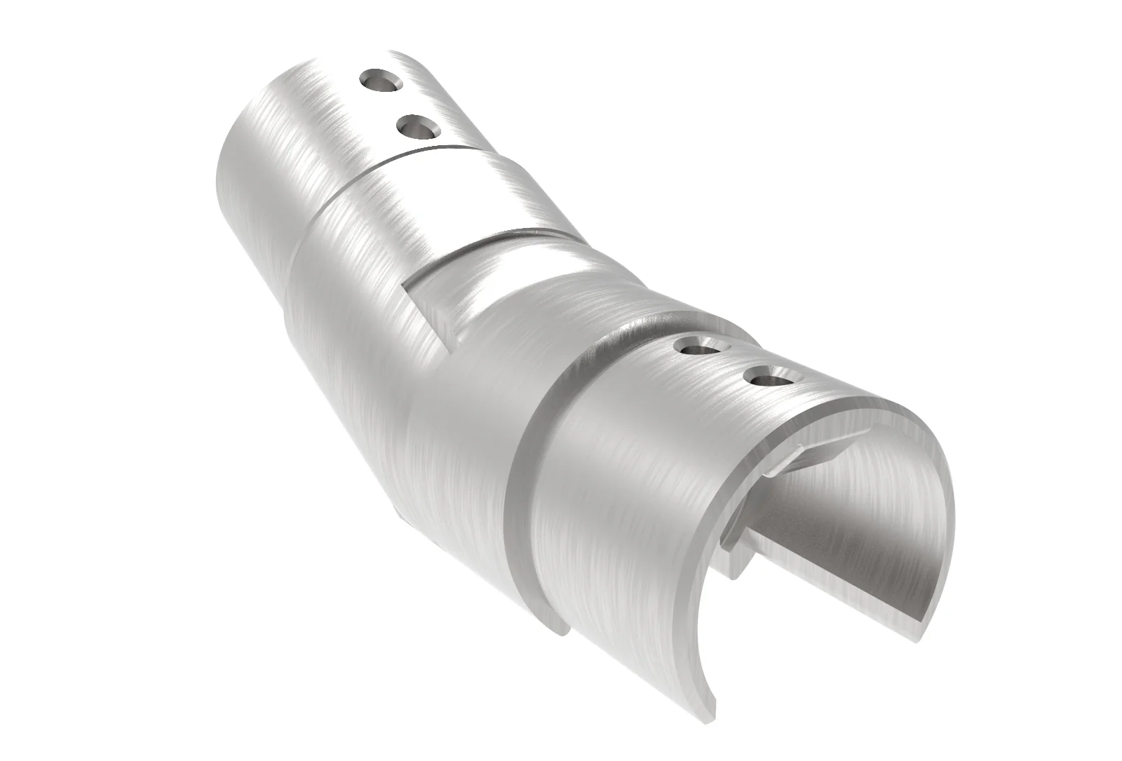 Flush angle for handrail on glass railing