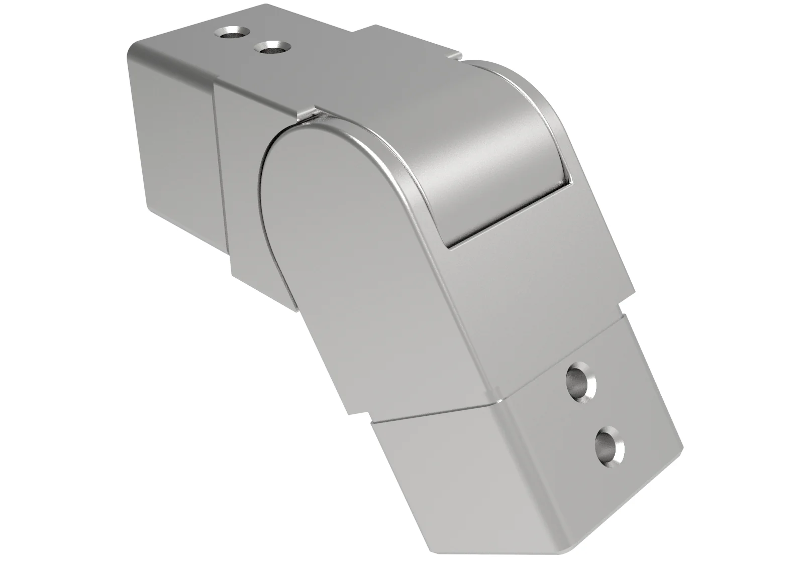 Flush angle for handrail on glass railing
