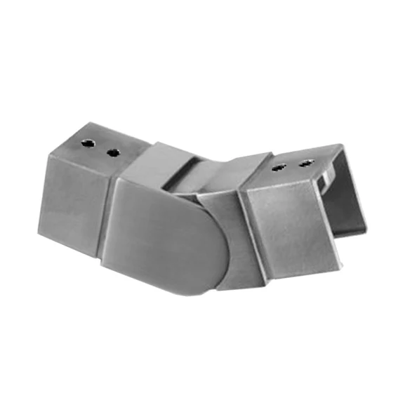 Flush angle for handrail on glass railing AISI316 - Image 2