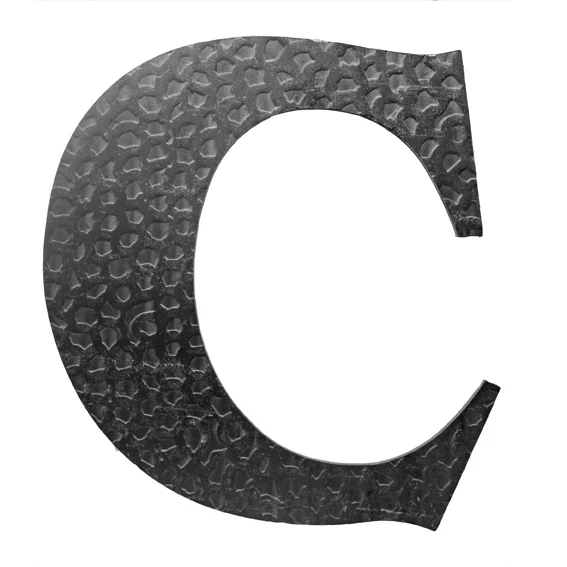 Forged letter "C" h120, t3mm