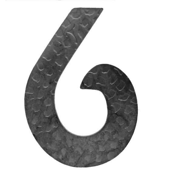 Forged numeral "6" h120, t2mm