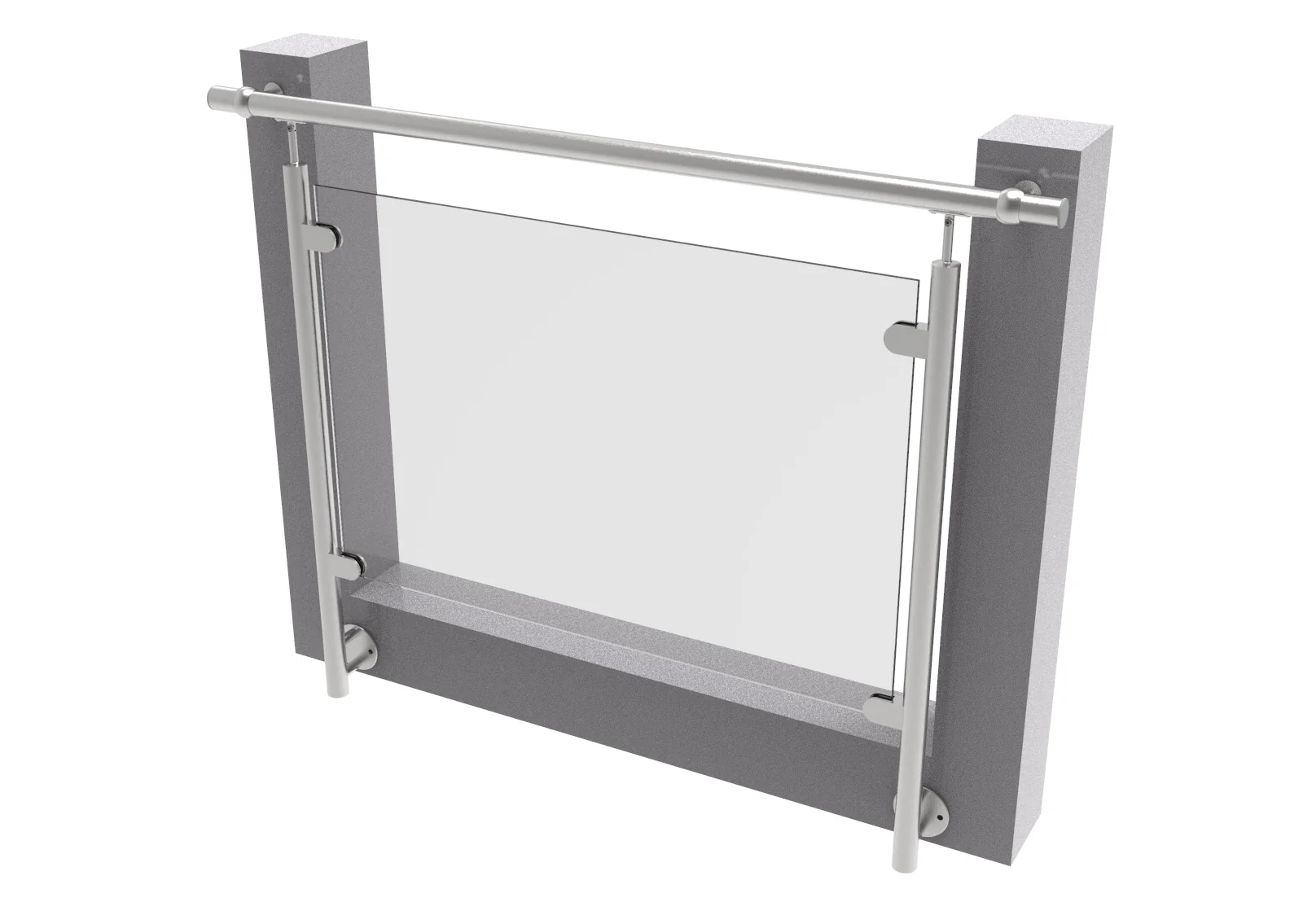Frameless glass juliette balcony 110x75/8,76 - Image 2