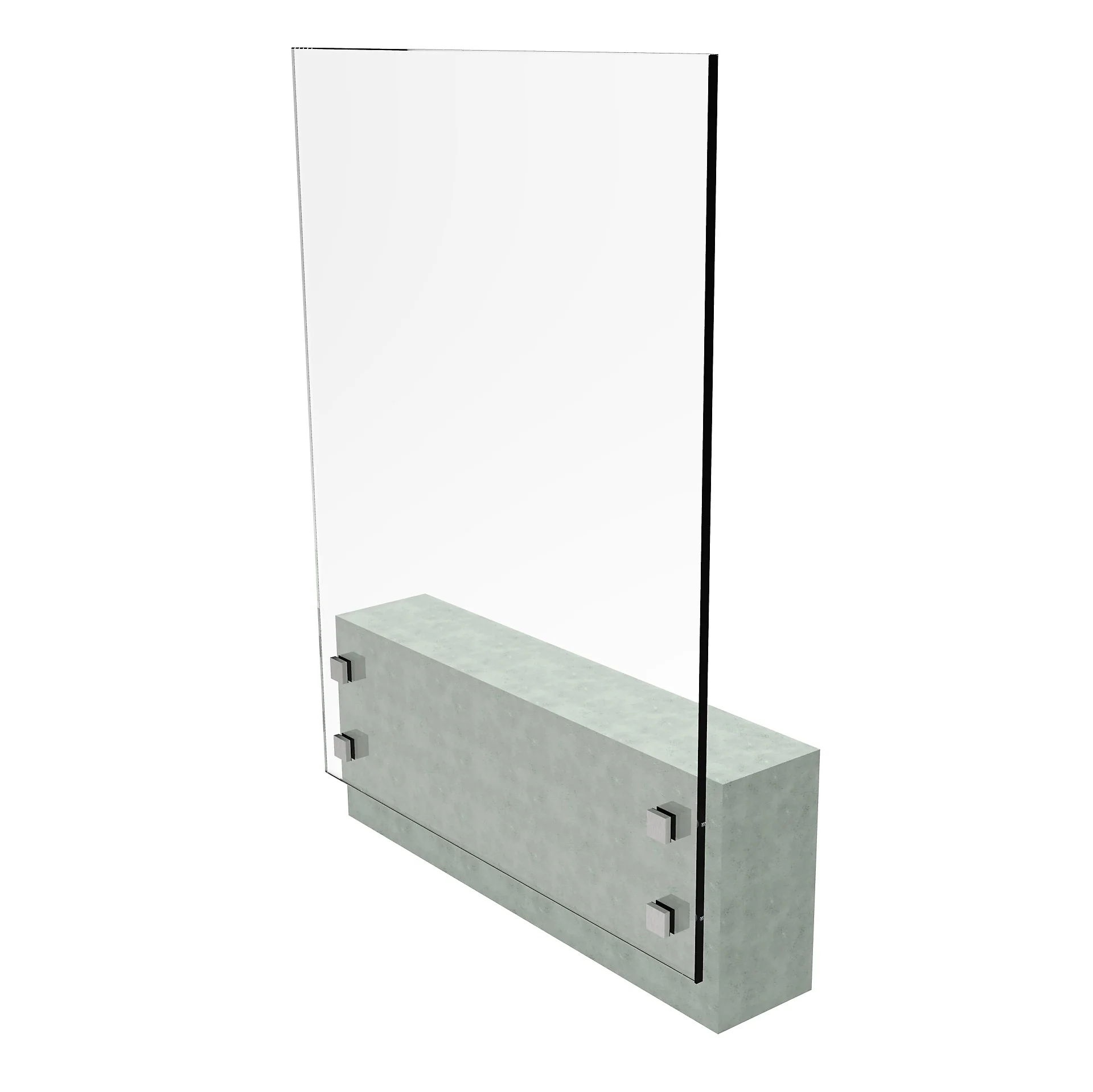 Frameless glass juliette balcony AISI304