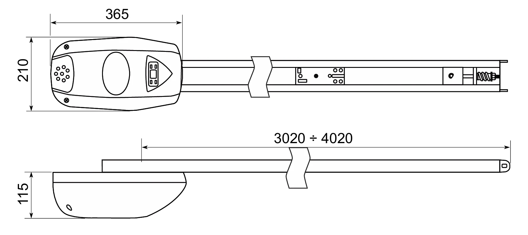 Garage door opener CAME max. 9 m2 - Image 2