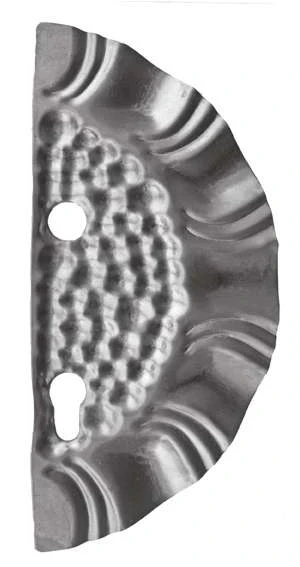 Gate decorative label right with holes 265x125, t1