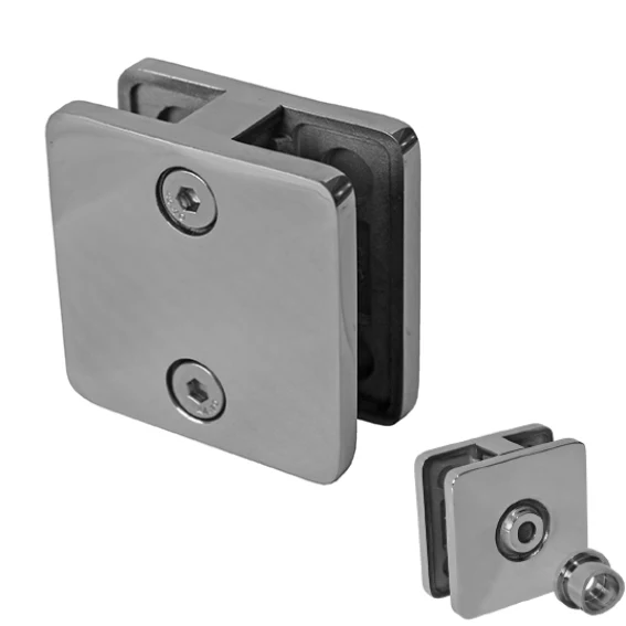 Glass clamp Model 21X - double sided AISI316, 180° - Image 2
