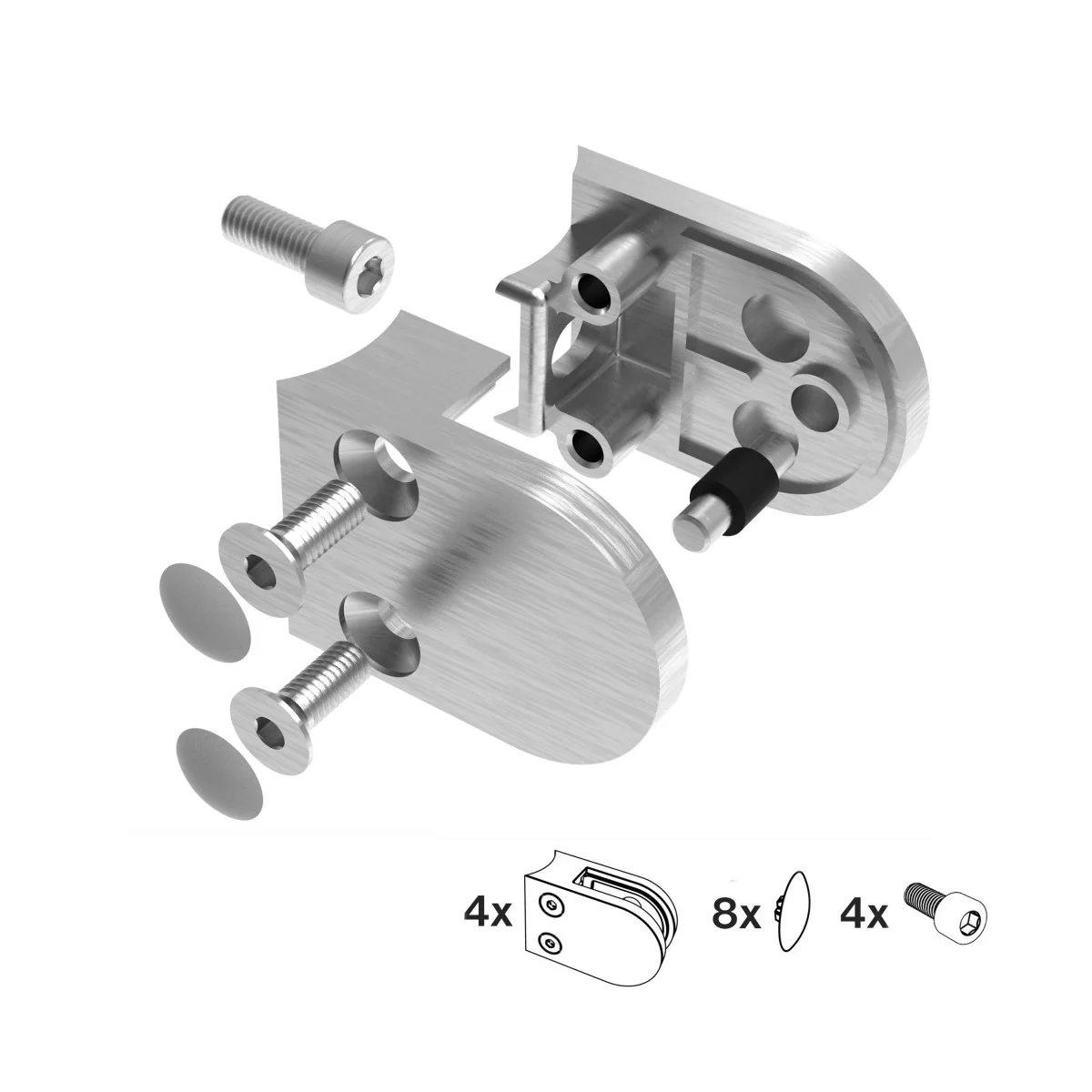 Glass clamp - set