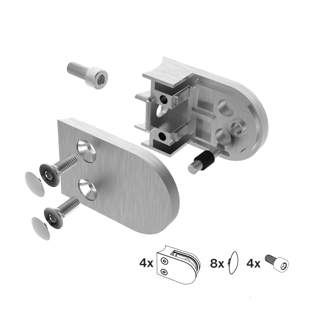 Glass clamp - set