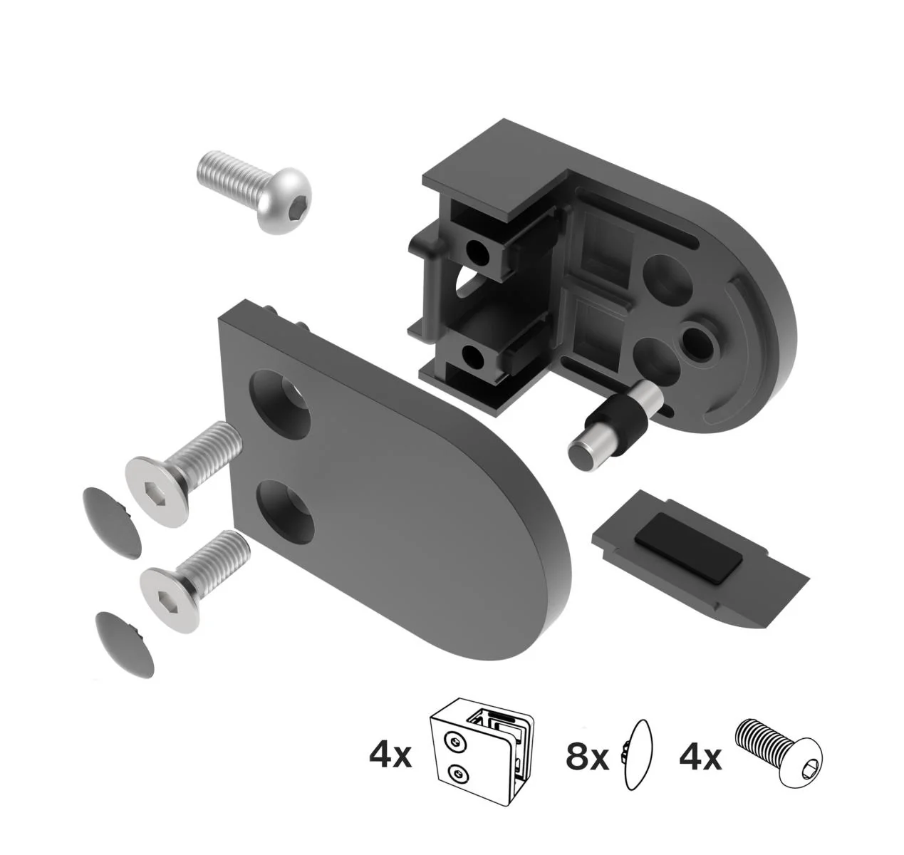 Glass clamp - set