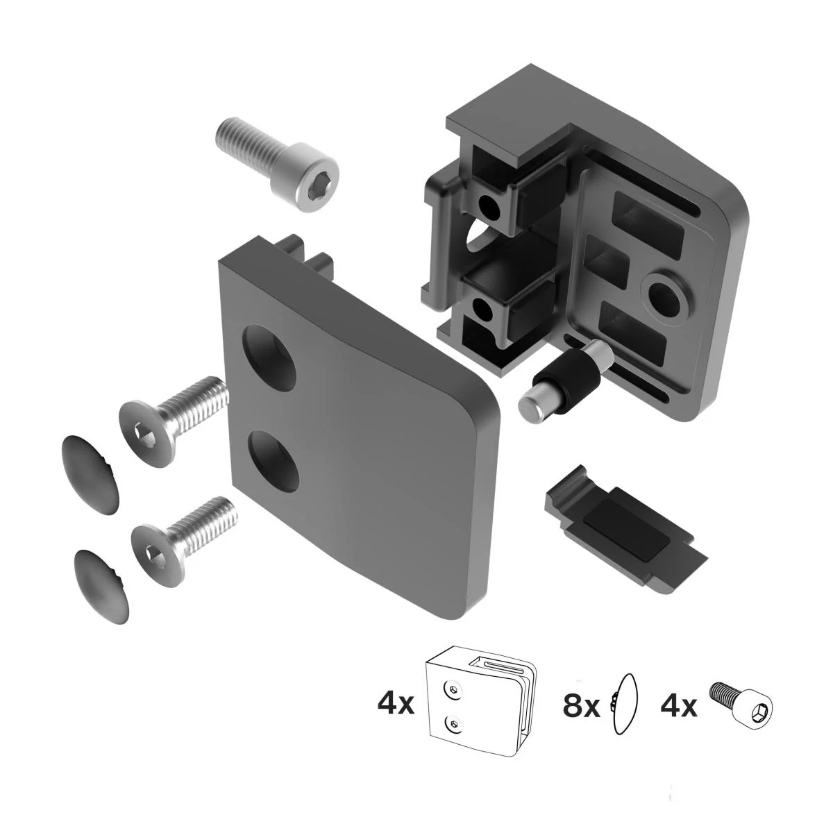 Glass clamp - set