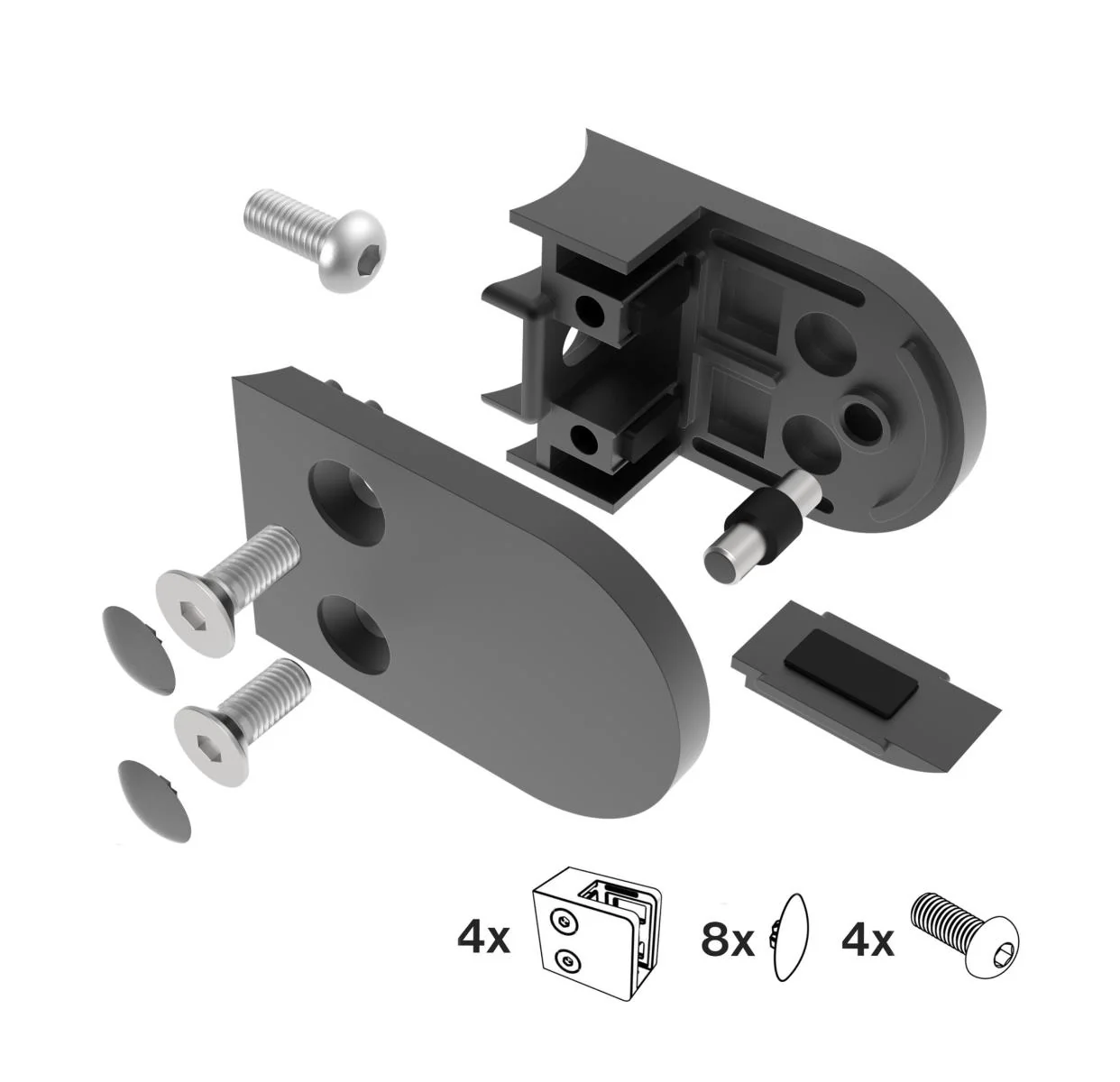 Glass clamp - set