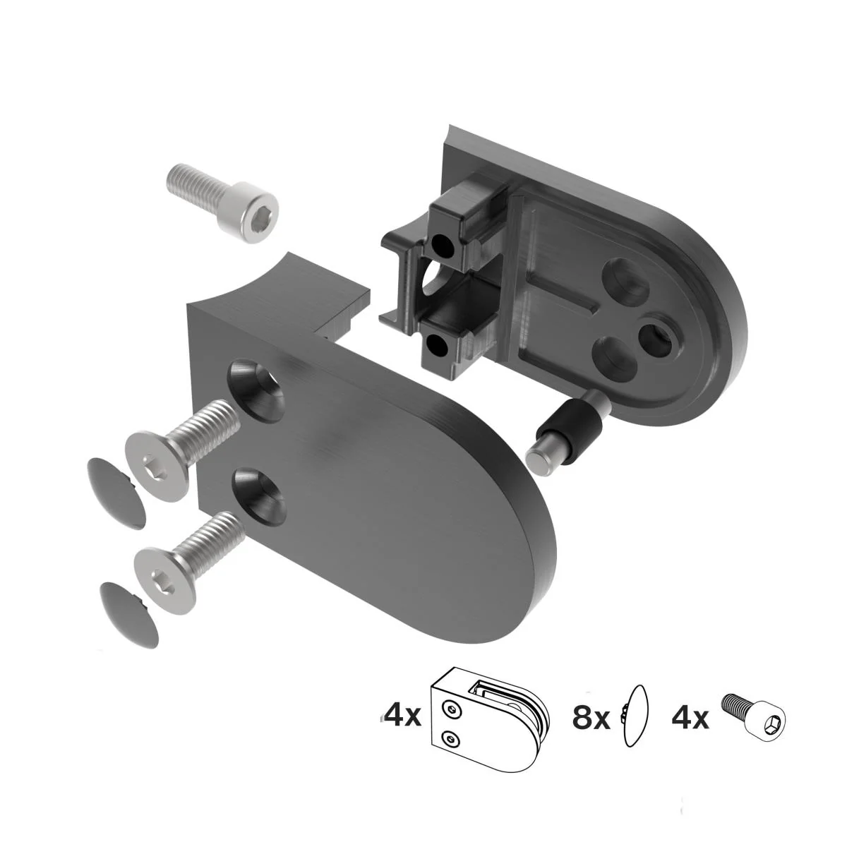 Glass clamp - set