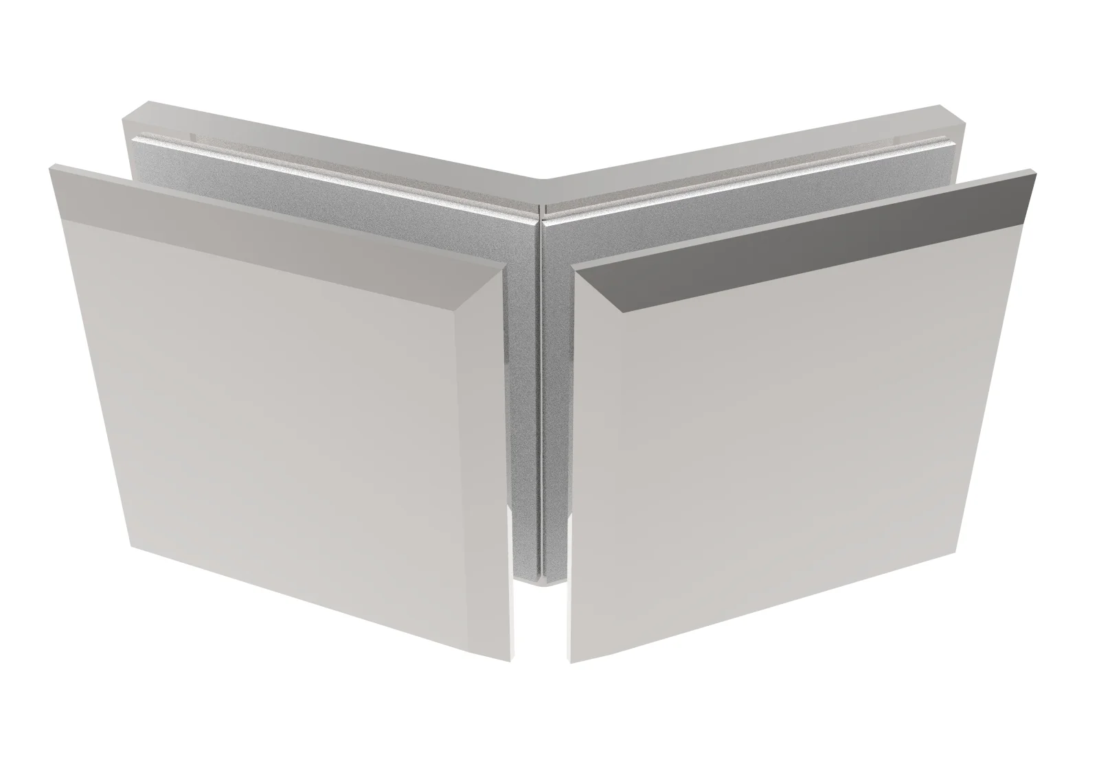 Glass clamp, Zamak, 135°, T 8-10 mm