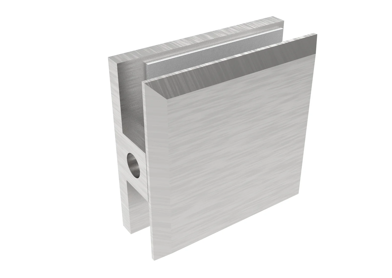 Glass clamp, Zamak, 45x45x20/T 8-10 mm