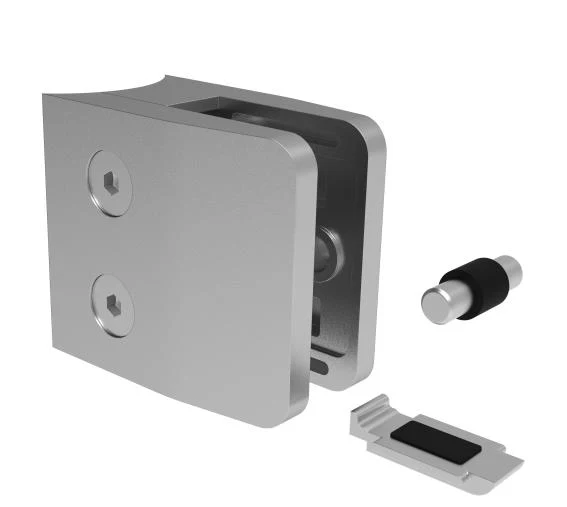 Glass clamp ZAMAK, D48,3x2/52x52mm