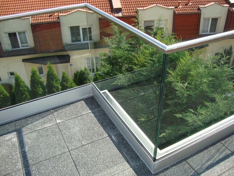 Glass railing, aluminium profile, 2500x1000mm - Image 4