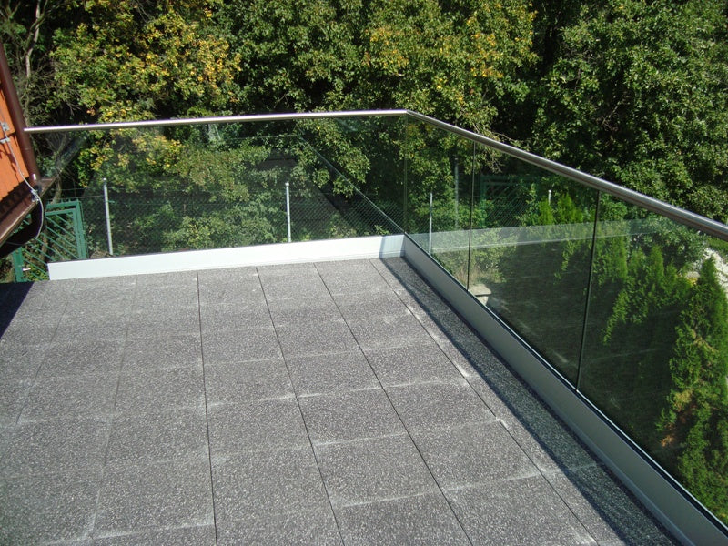 Glass railing, aluminium profile, 2500x1000mm - Image 5