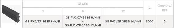 Glazing clamping profile 35x35mm BLACK - Image 2
