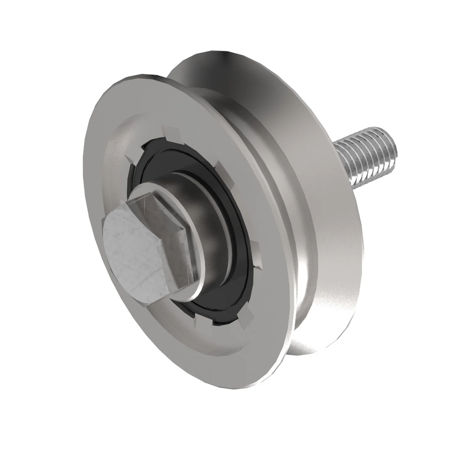 Grooved wheel with bearing - U Zn, D60mm