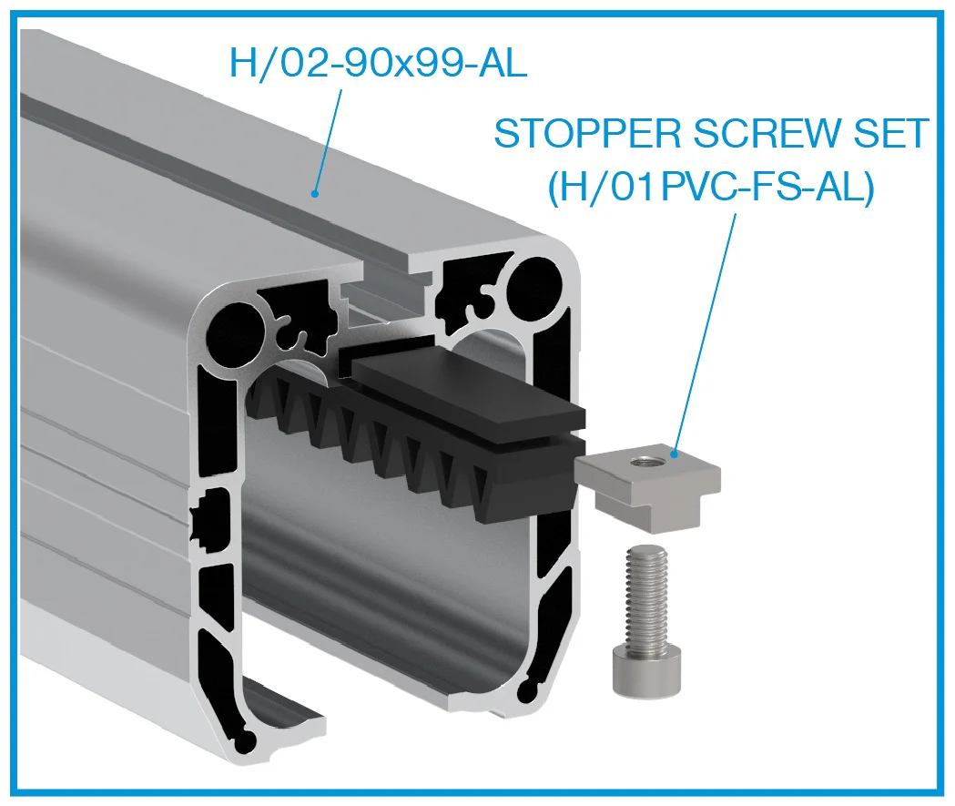 Guiding bottom profile AL, 90x99mm, L3m - Image 2