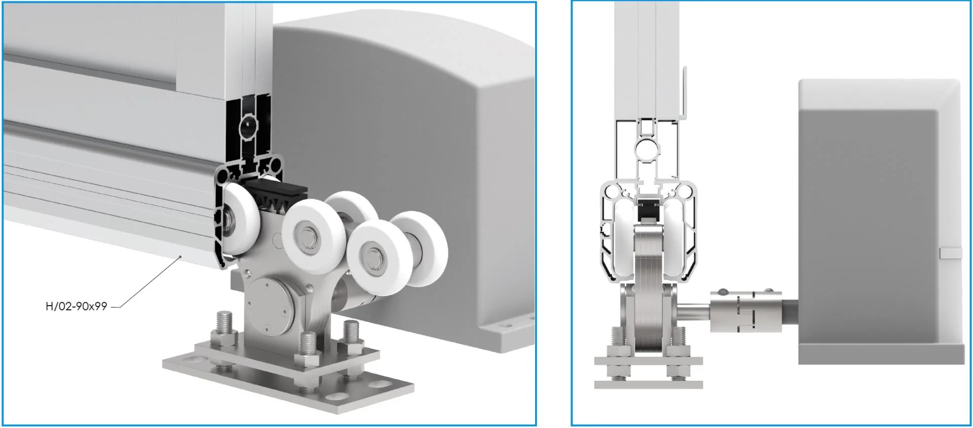 Guiding bottom profile AL, 90x99mm, L6m - Image 4