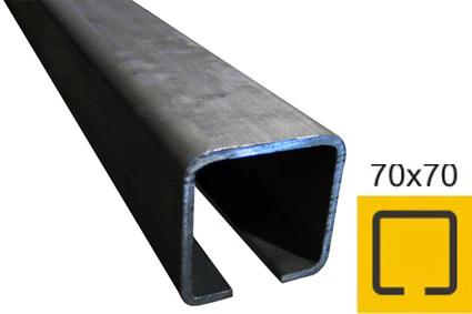 Guiding track Fe, 70x70x4mm, for cantilever gate - Image 2