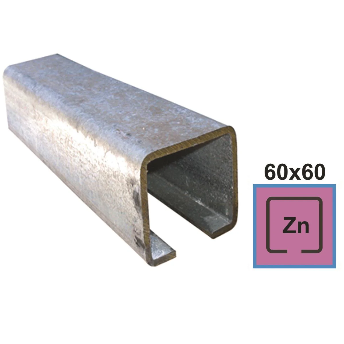 Guiding track Zn, 60x60x4mm, L7m - Image 2