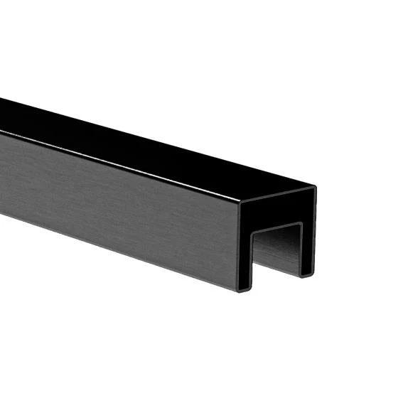 Handle AL, BLACK ELOX for glass 50x40 - 5900mm
