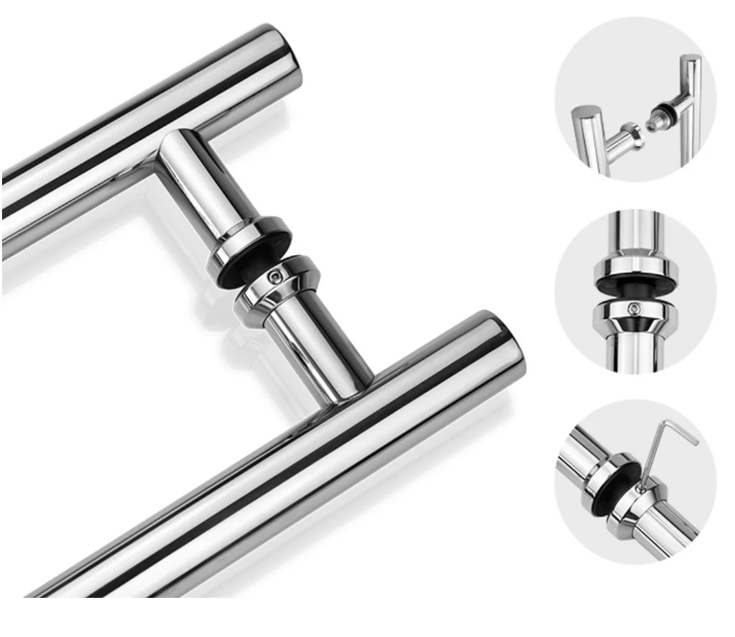 Handle - brushed stainless steel AISI304