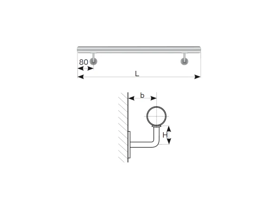 Handrail AISI304, D42,4/L5000mm - Image 2