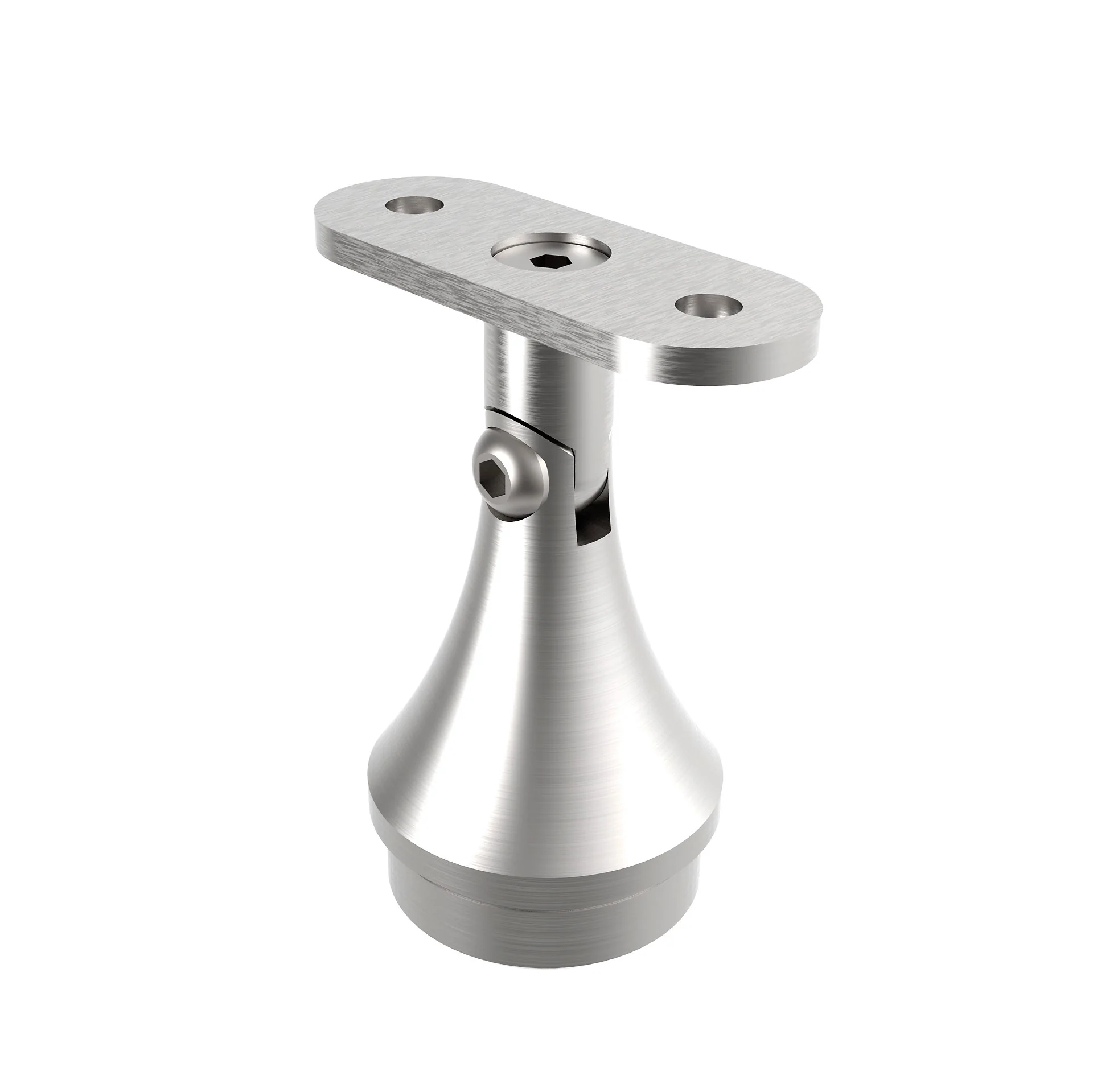 Handrail bracket AISI304, 40x40x2/d42,4x2/H67mm