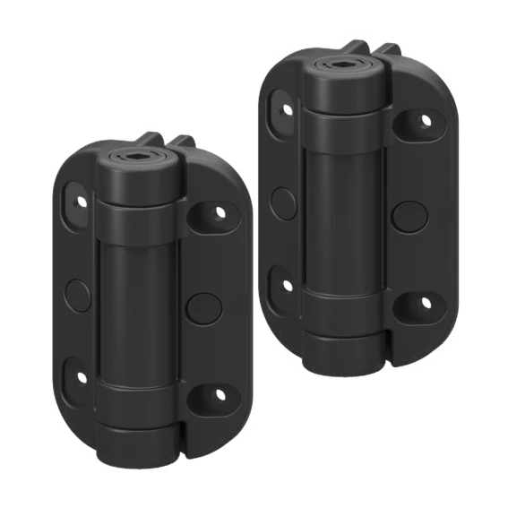 Hinge for heavy gates, with adjustable spring