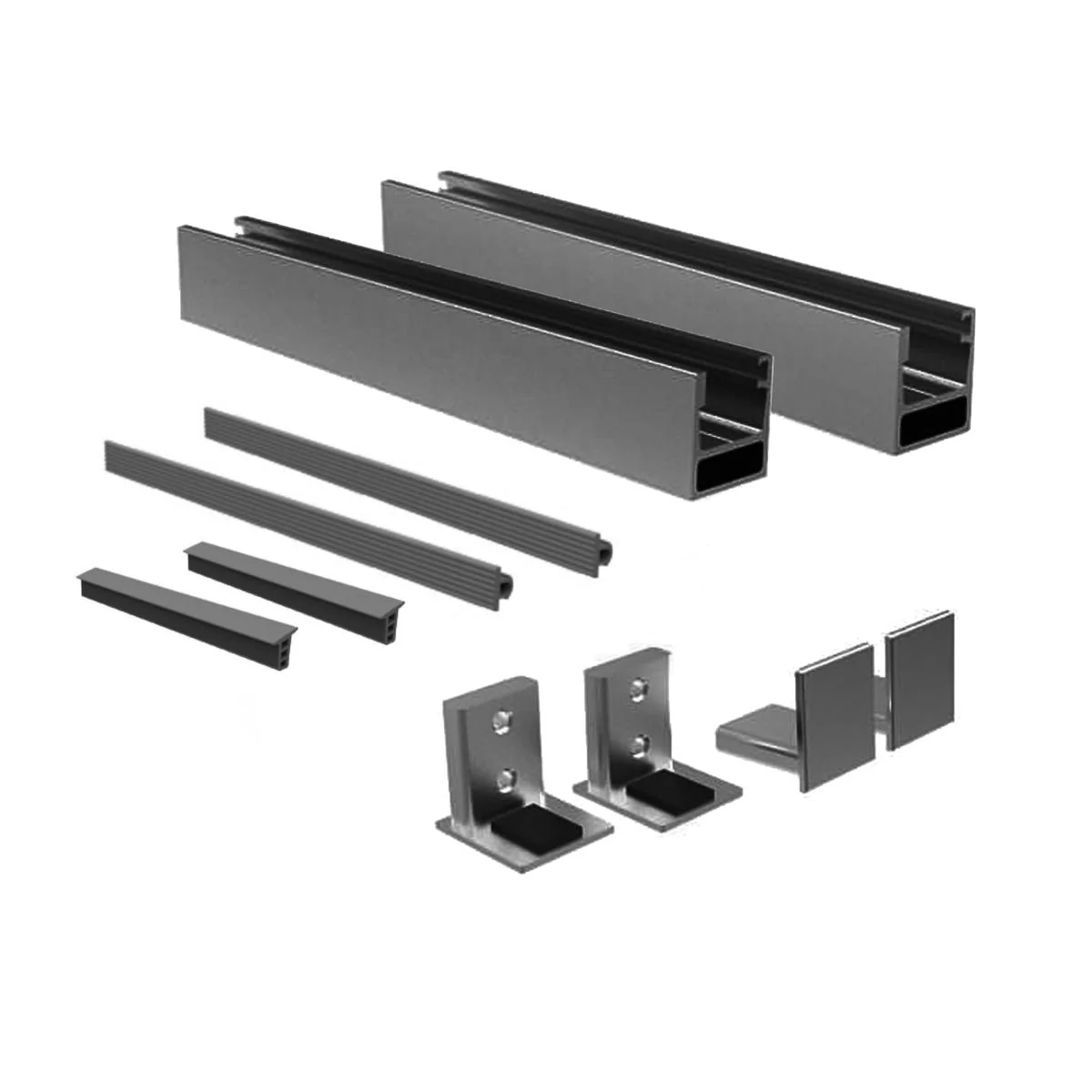 Julliet balcony aluminum frame without glass
