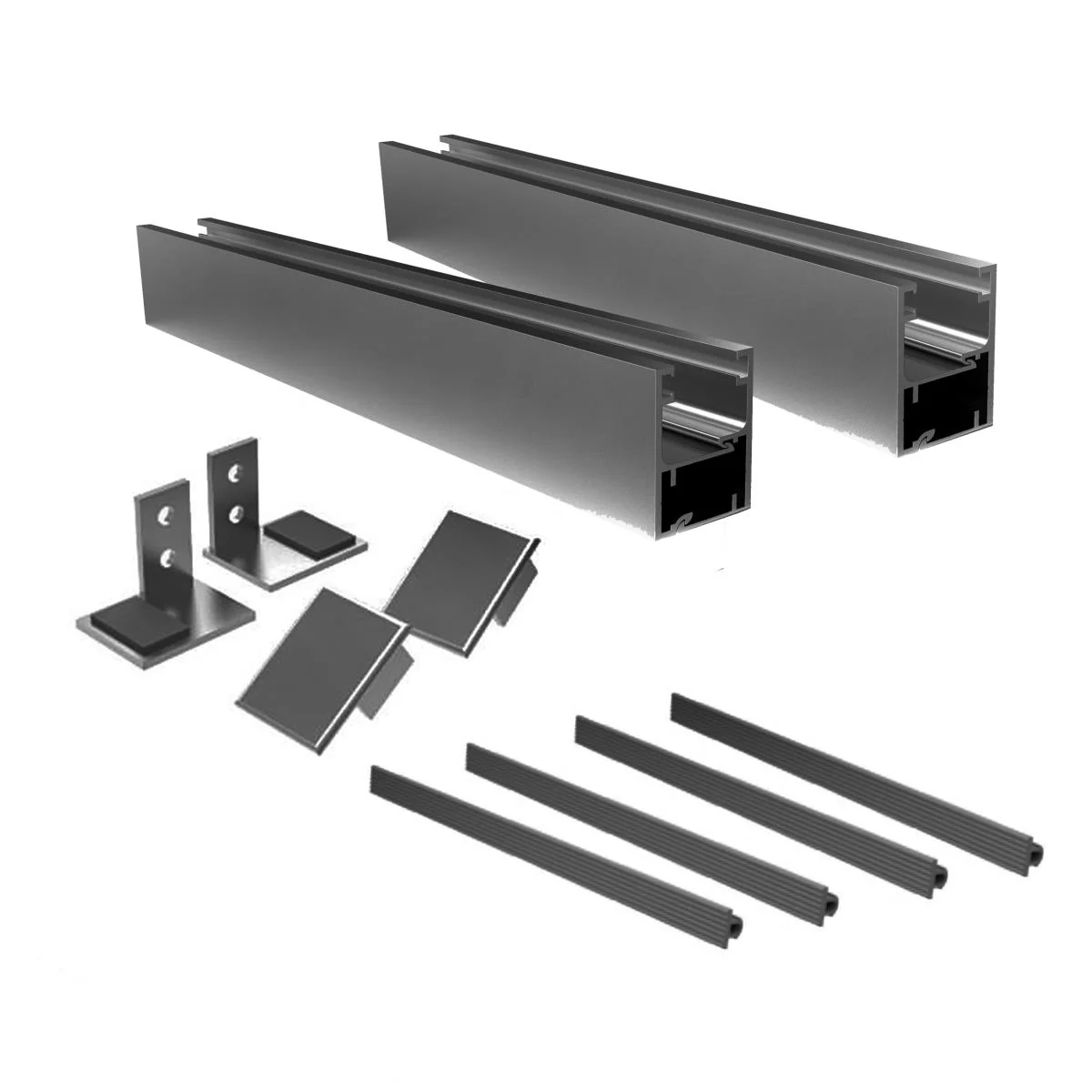 Julliet balcony aluminum frame without glass