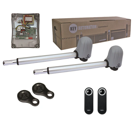 KEY drive for double-leaf gate, set with photocells