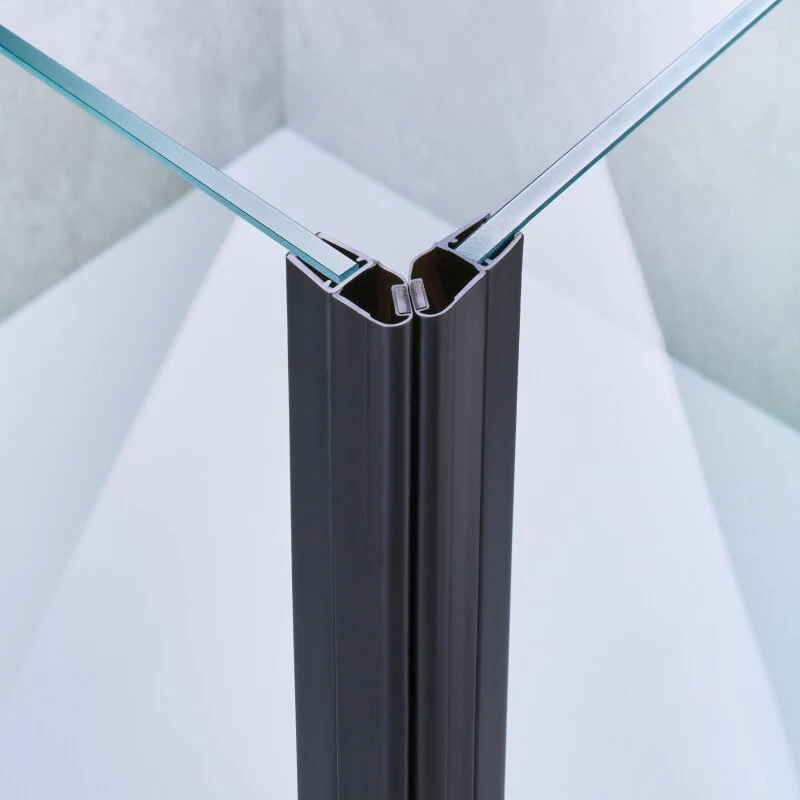 Magnet seal 90°, plastic profile pair 90° black - Image 2