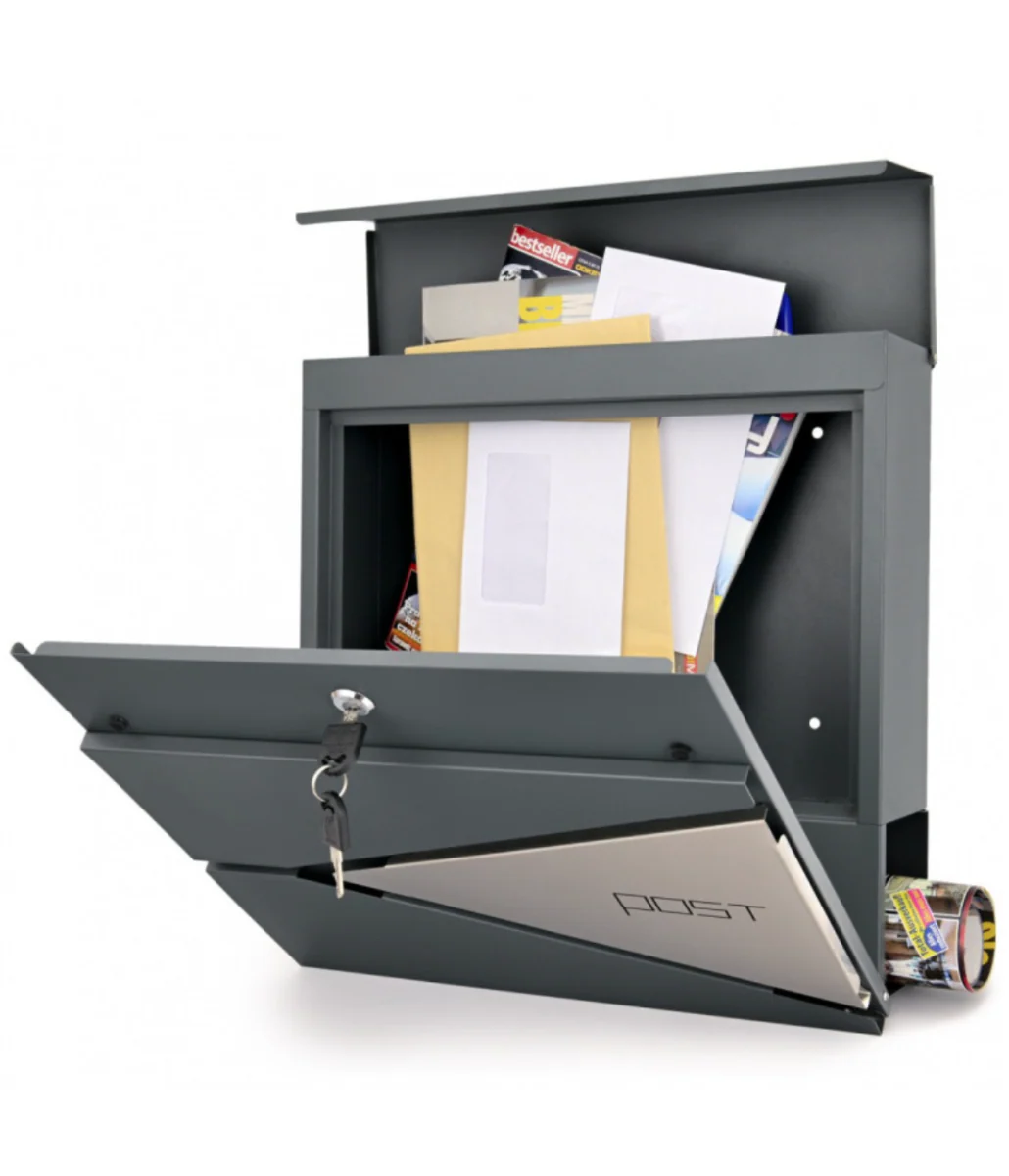 Mailbox, Zn + stainless steel, 370x370x100mm - Image 2