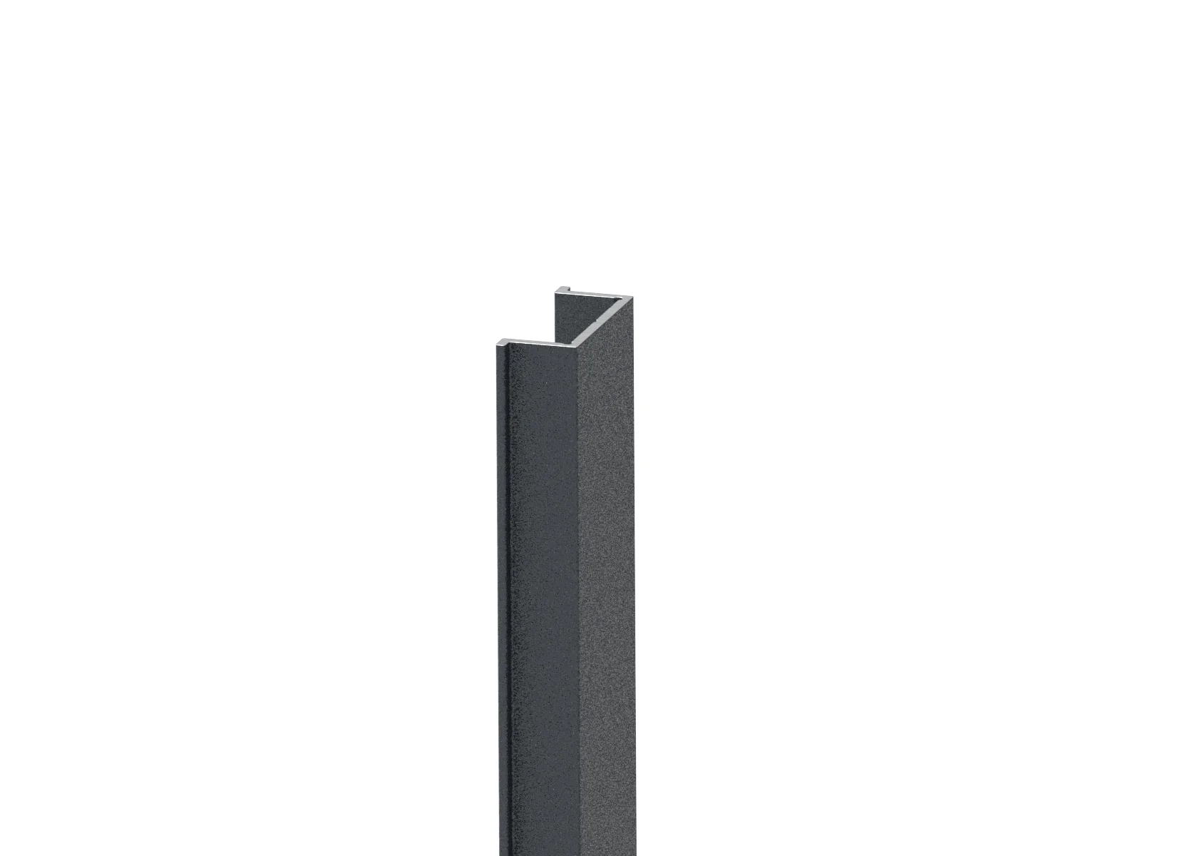 Narrow cover strip for post profiles and the U-adapter of the fencing system, 20 × 08 – 1.85 m – Anthracite RAL 7016