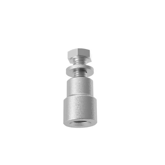 Nut for anchoring of the rack, Zn, D20, L25mm