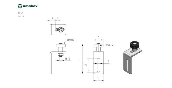 Nylon wheel H115mm, B4 - Image 2