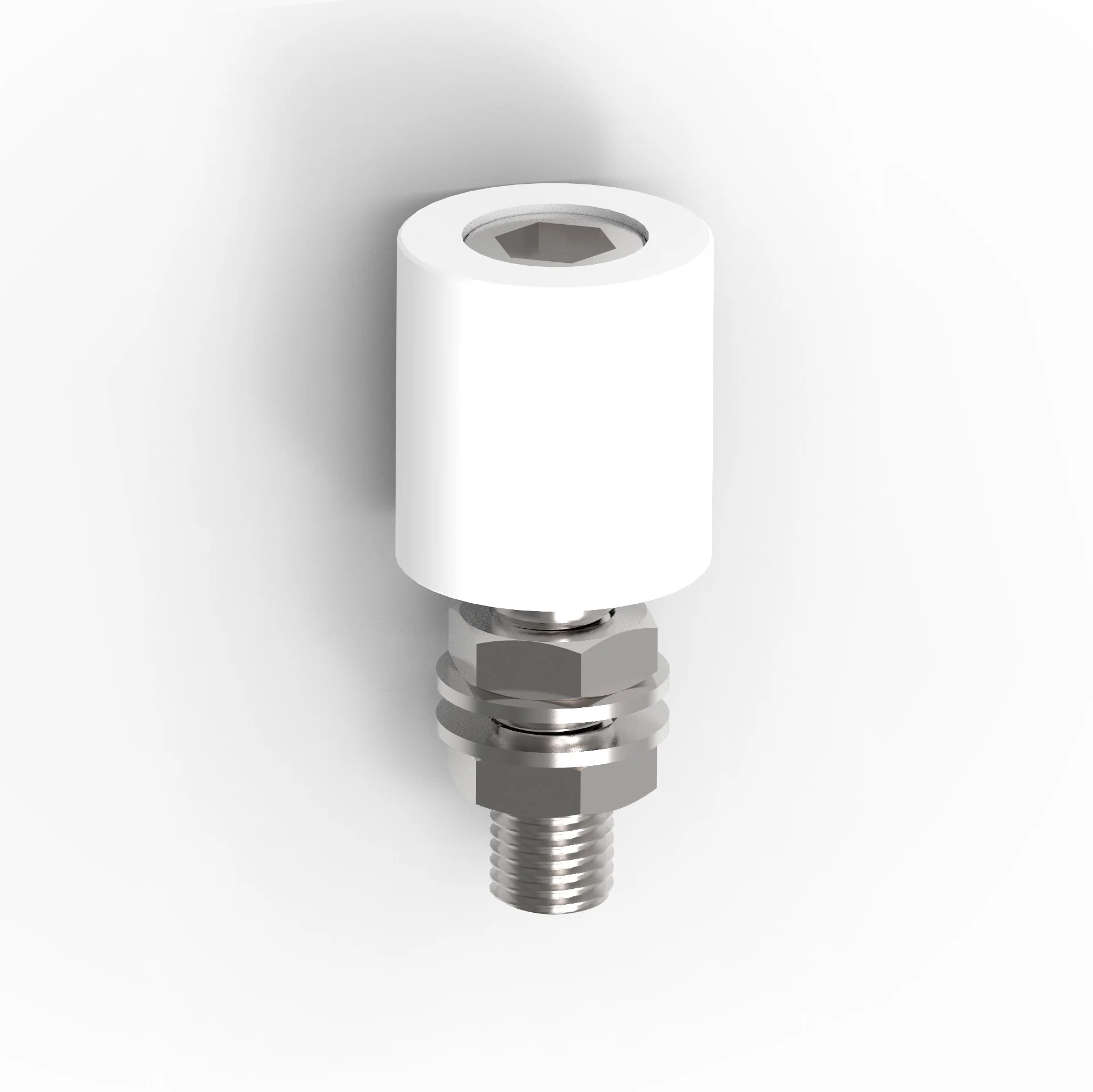 Plastic wheel - white Zn, D42mm, white