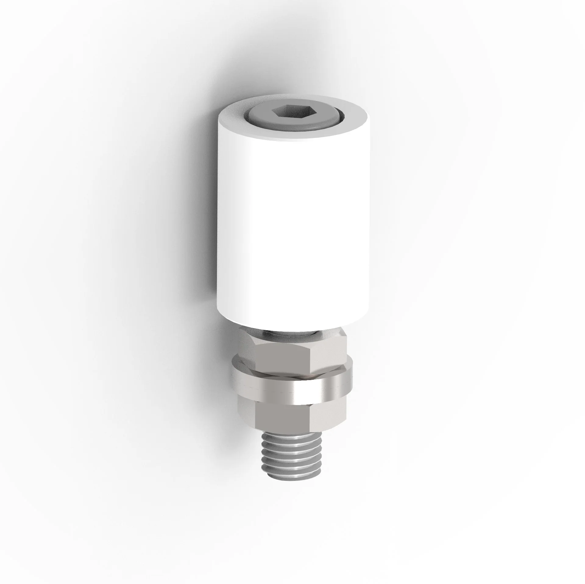 Plastic wheel Zn, D30mm, white