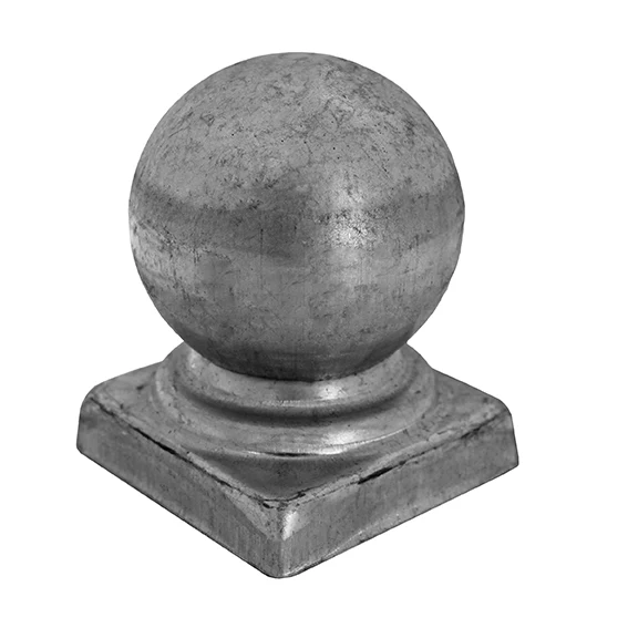 Pole cover with ball 60x60, h76, D60mm, t0,8mm